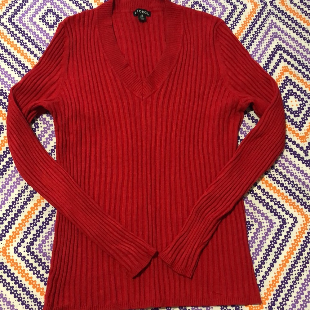 George - Red  Striped full sleeve Top